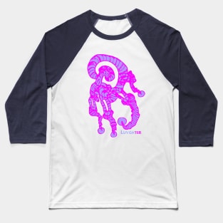 LUVGHTER - Original, Slick Vibrant Pink Baseball T-Shirt